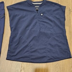 Navy Blue Short Sleeve Top